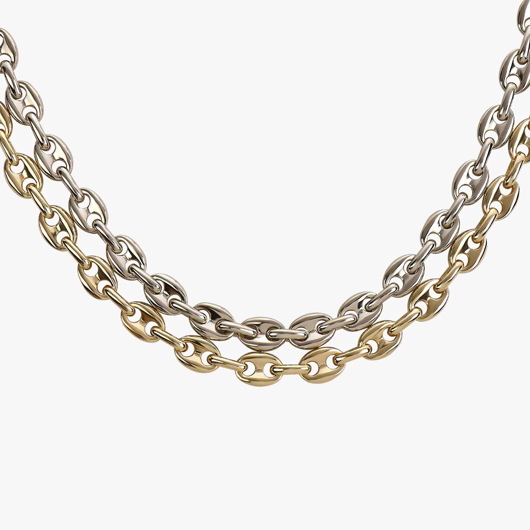 Adroit Double-Row Gold Necklace