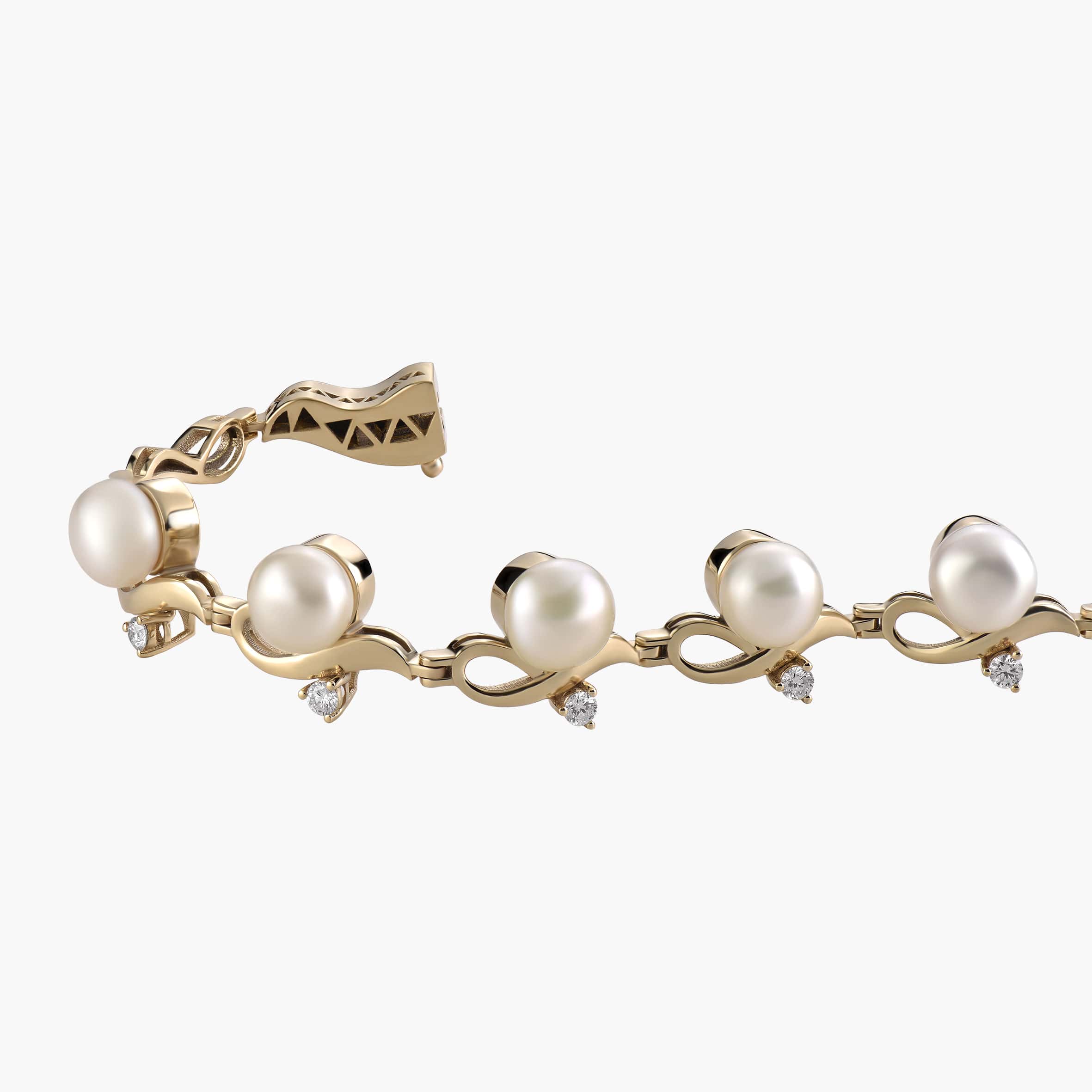 Stella Pearl and Diamond Bracelet