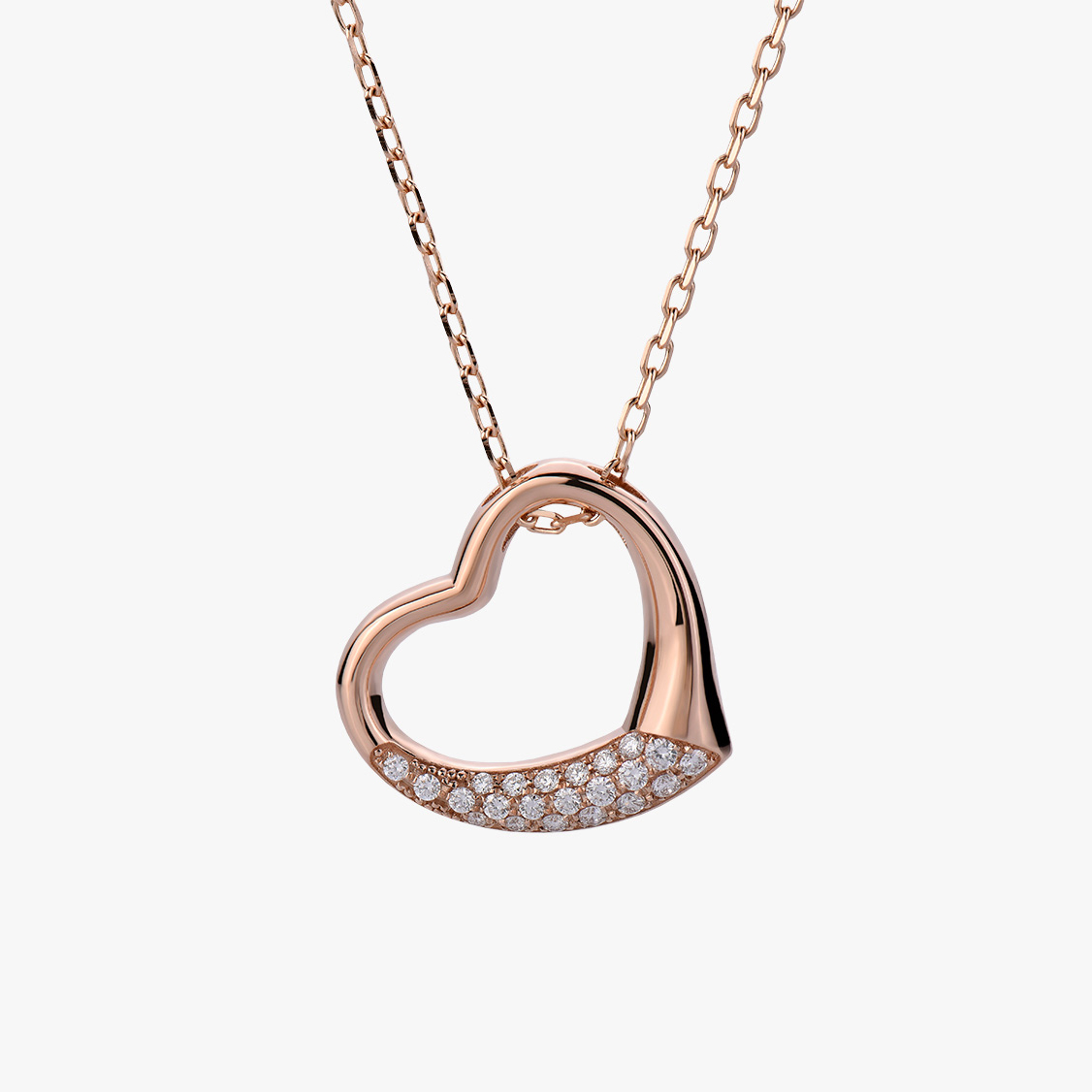 آویز جواهر طرح اوپن هارت متوسط (open heart)