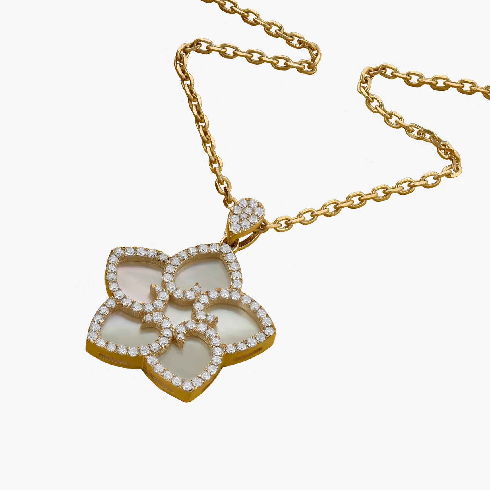 Five-Petal Megan Mother-of-Pearl Jewelry Pendant