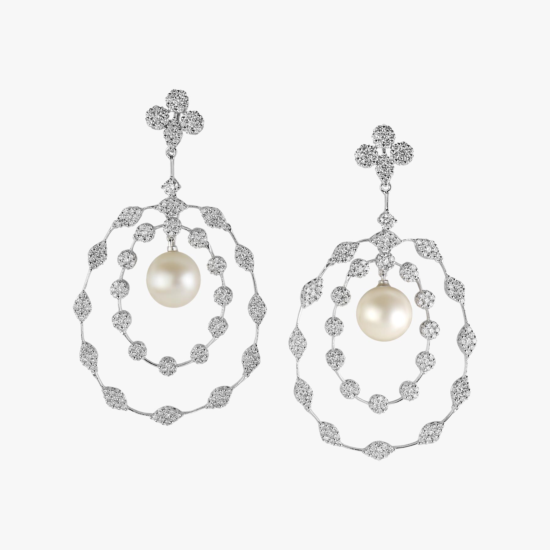Monroe Pearl and Diamond Earrings
