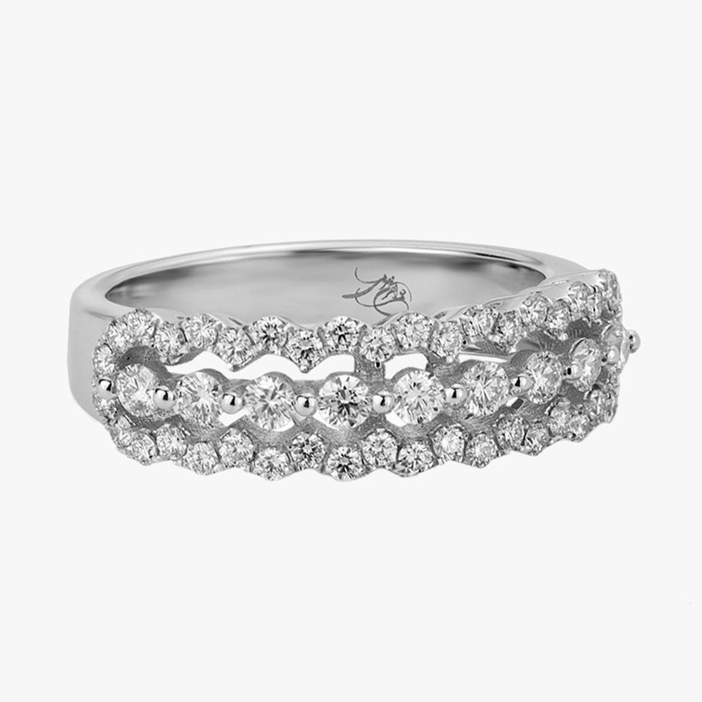 Diamond Field of Light Wedding Ring