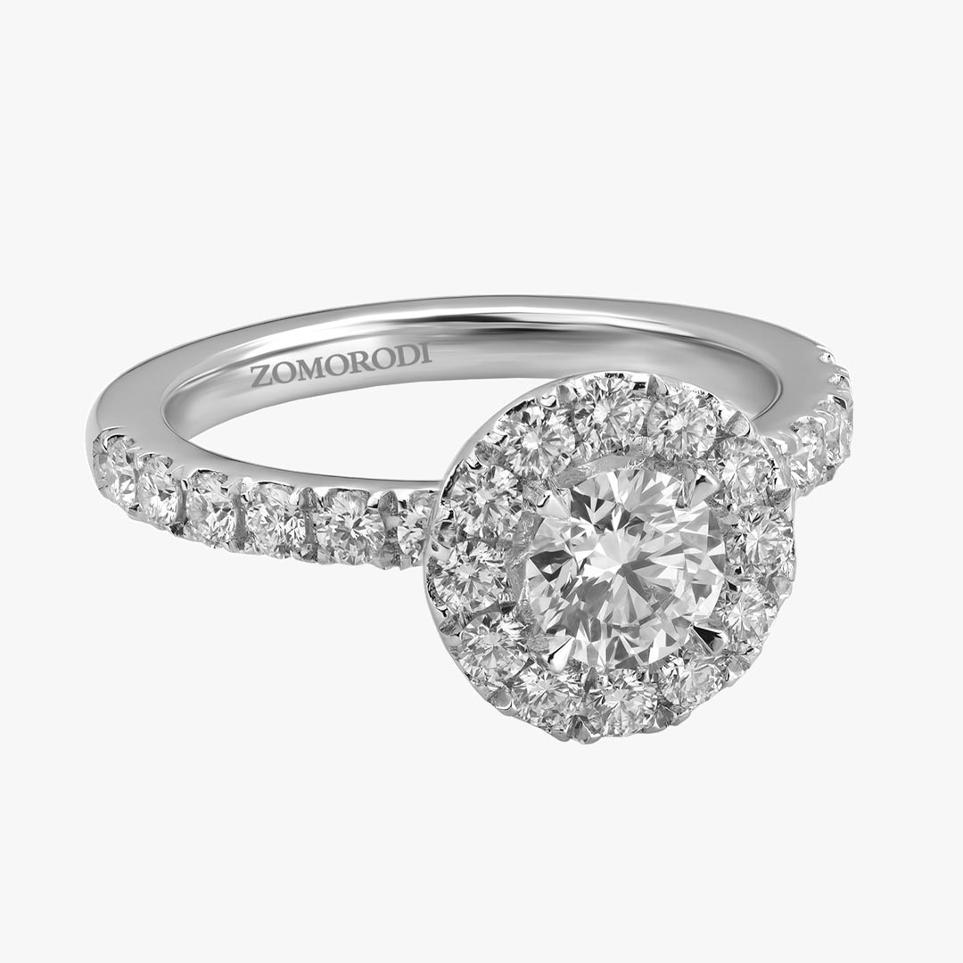 Sun Diamond Solitaire Ring
