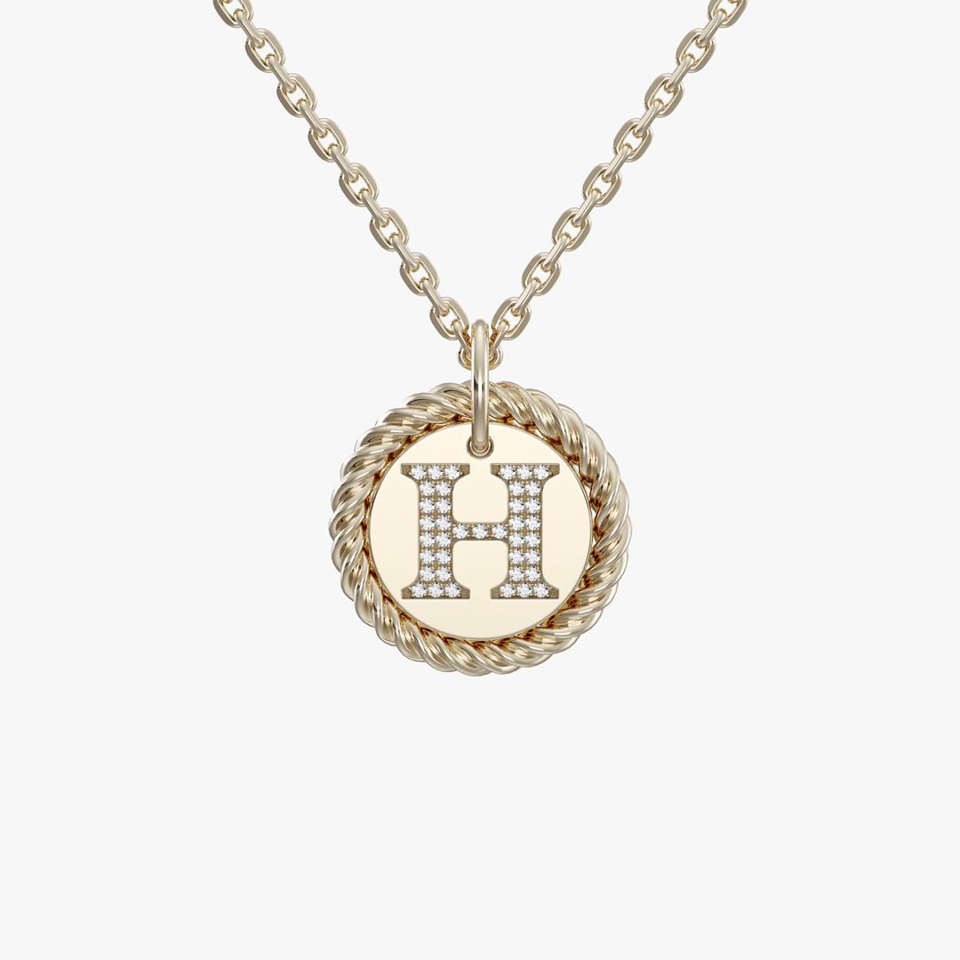 Alphabet (H) Small Jewelry Pendant
