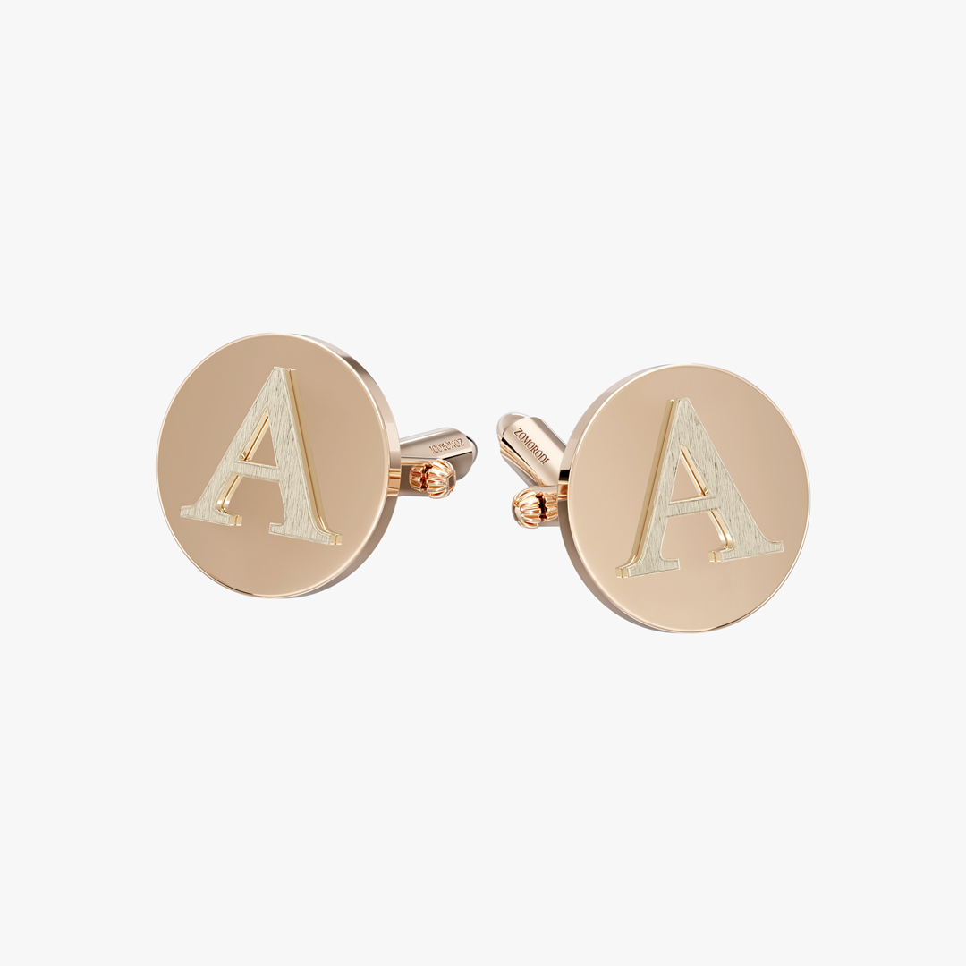 Alphabet Gold Cufflinks (A)