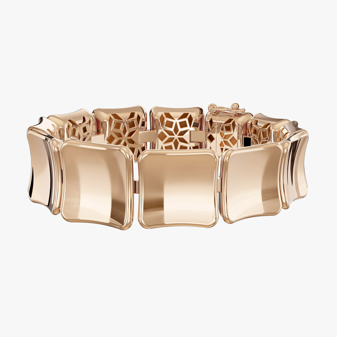 Rose Gold Legato Square Gold Bracelet