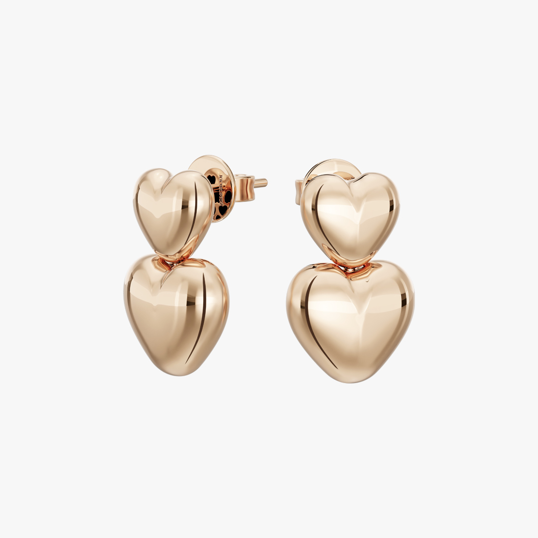 Legato Heart Gold Earrings