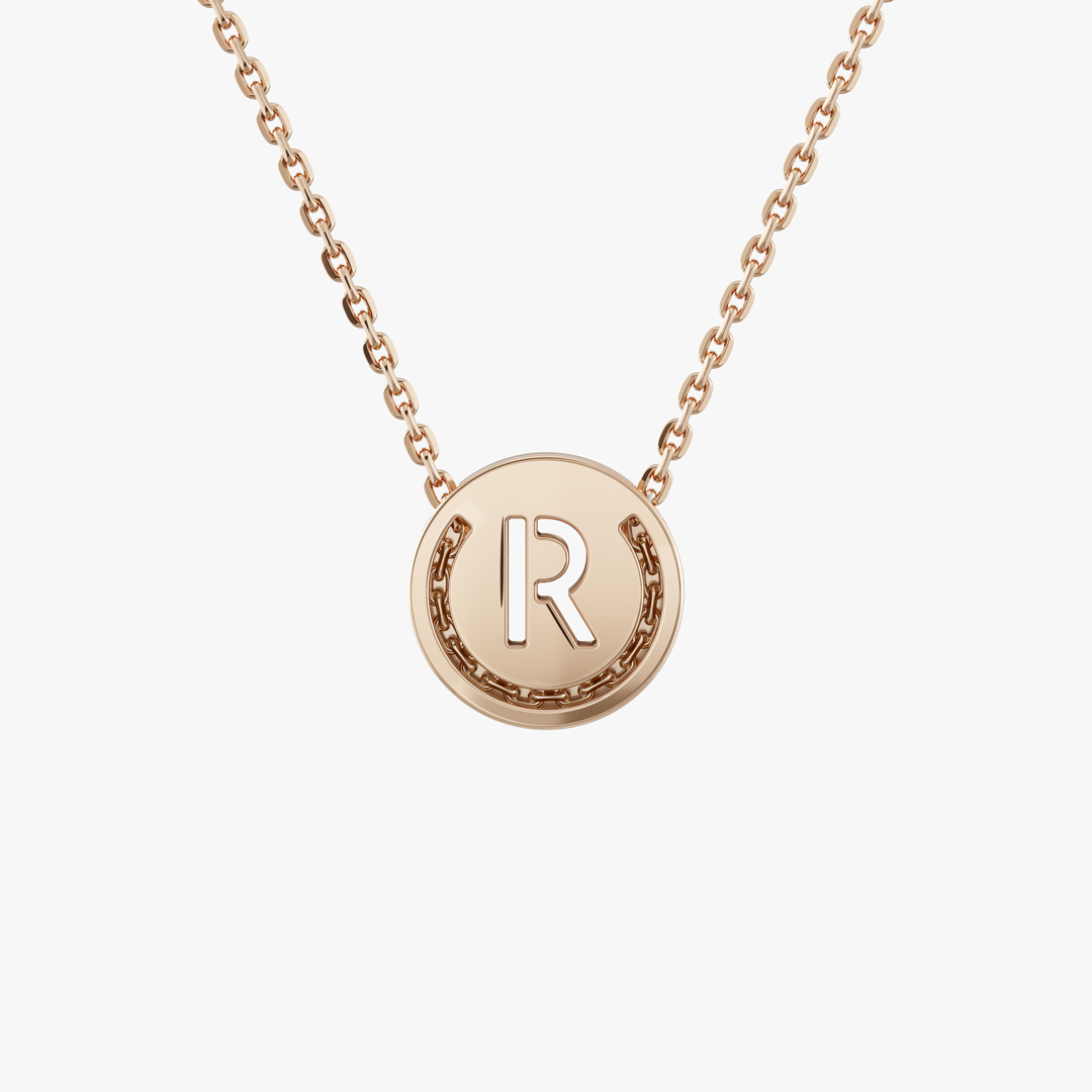 گردنبند طلا طرح آلفابت (R)
