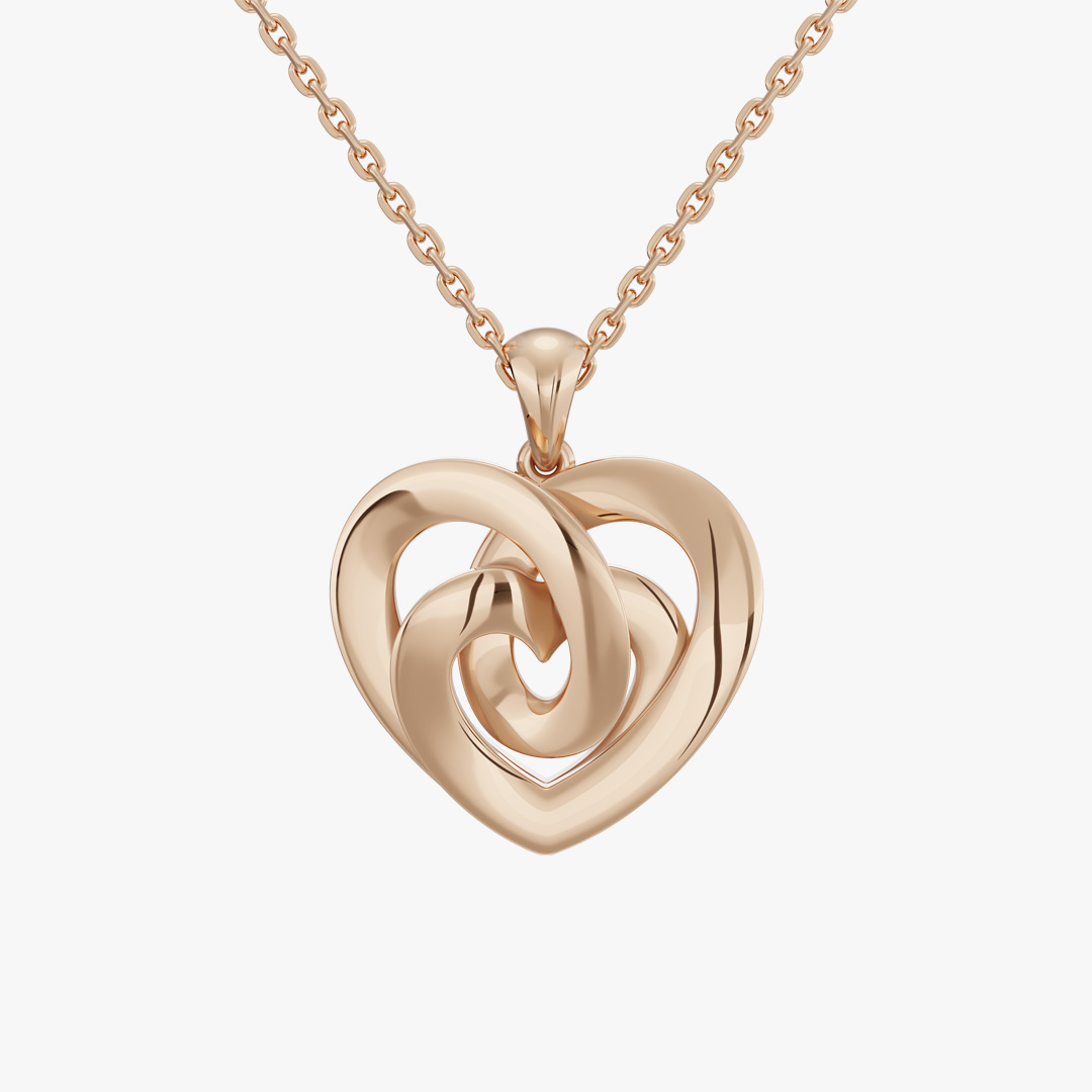 Infinity Heart Gold Pendant
