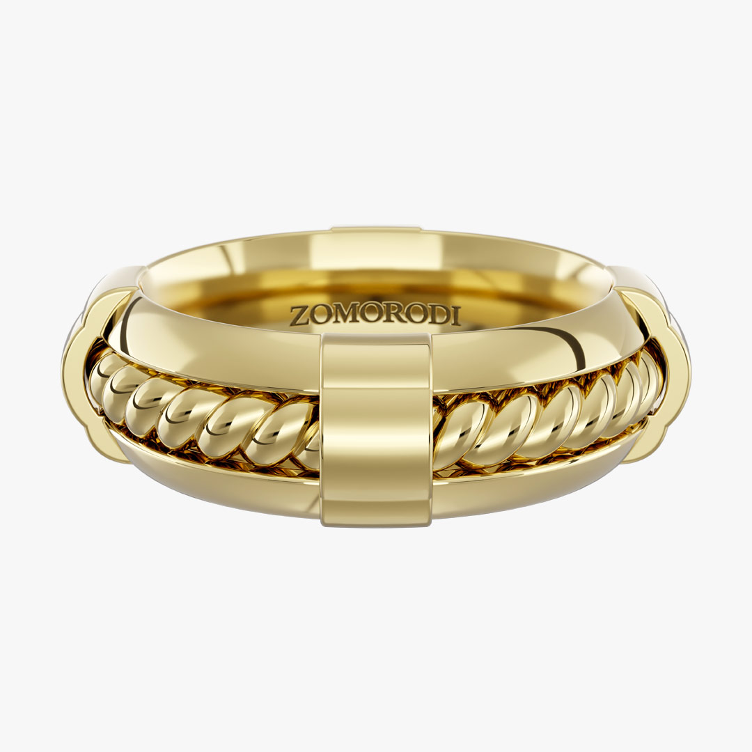 Vertigo Rolling Gold Wedding Ring