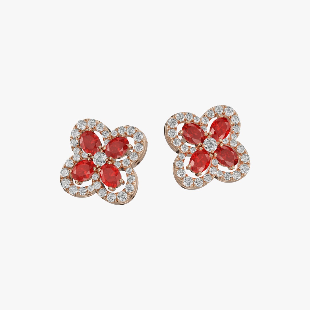 Hortensia Ruby Jewelry Earrings