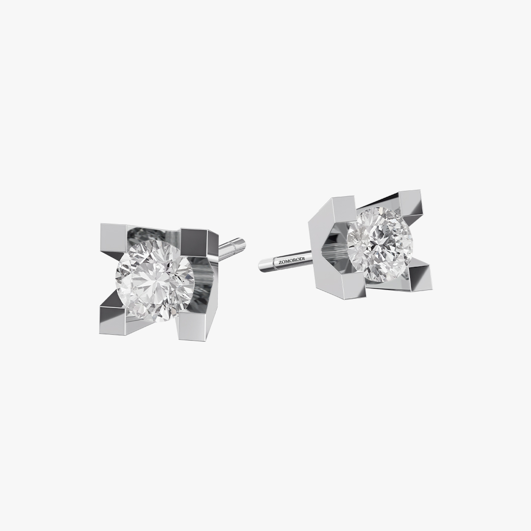 Single Star Diamond Stud Earrings