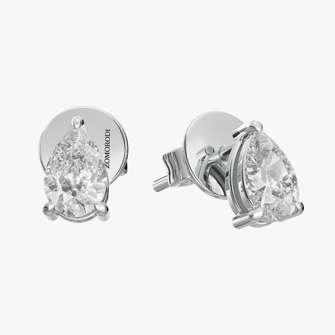 Holly Pear-Cut Diamond Stud Earrings