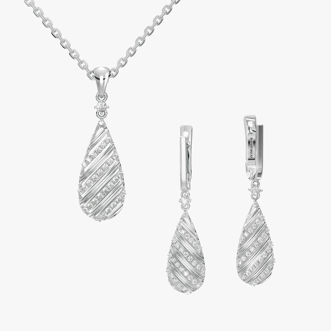 Satin Diamond Jewelry Half Set
