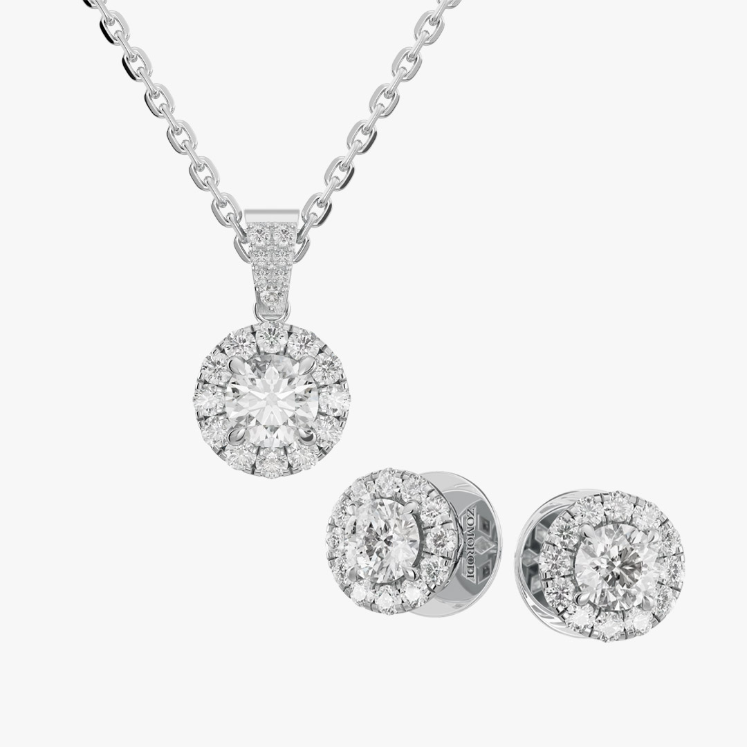 Sun Diamond Jewelry Half Set