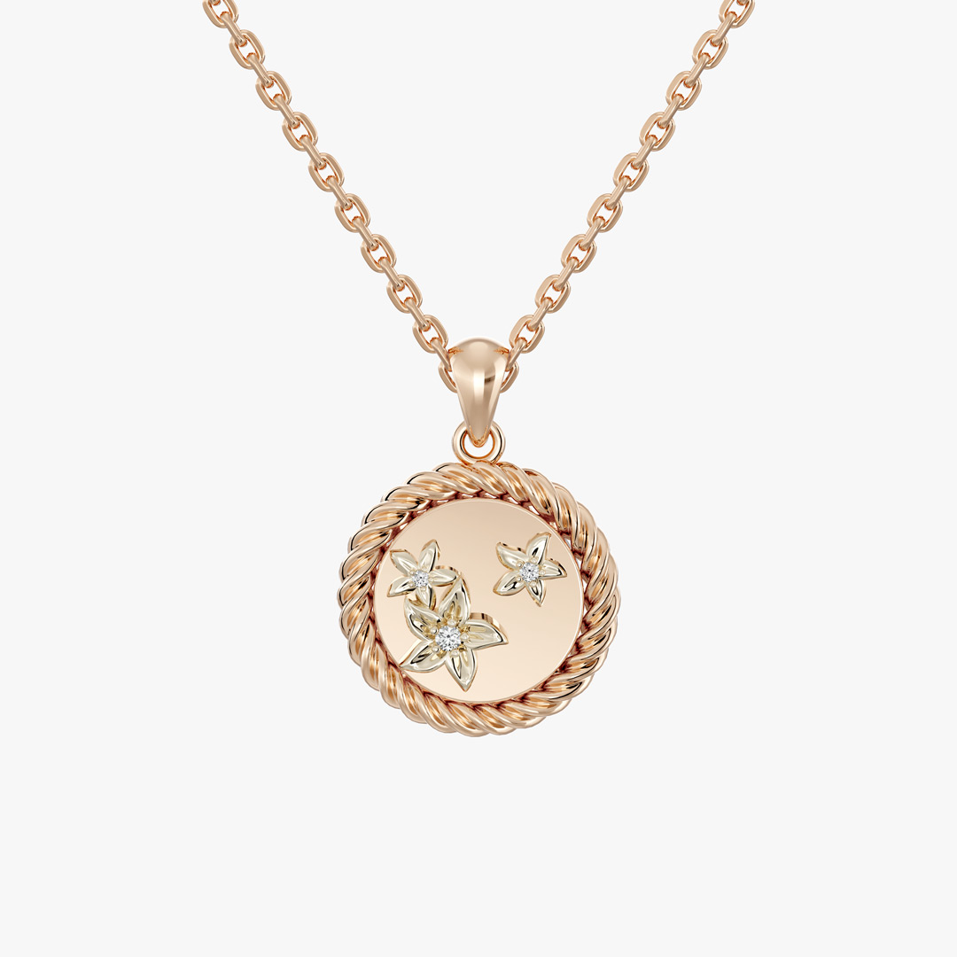Moon Flower Jewelry Pendant