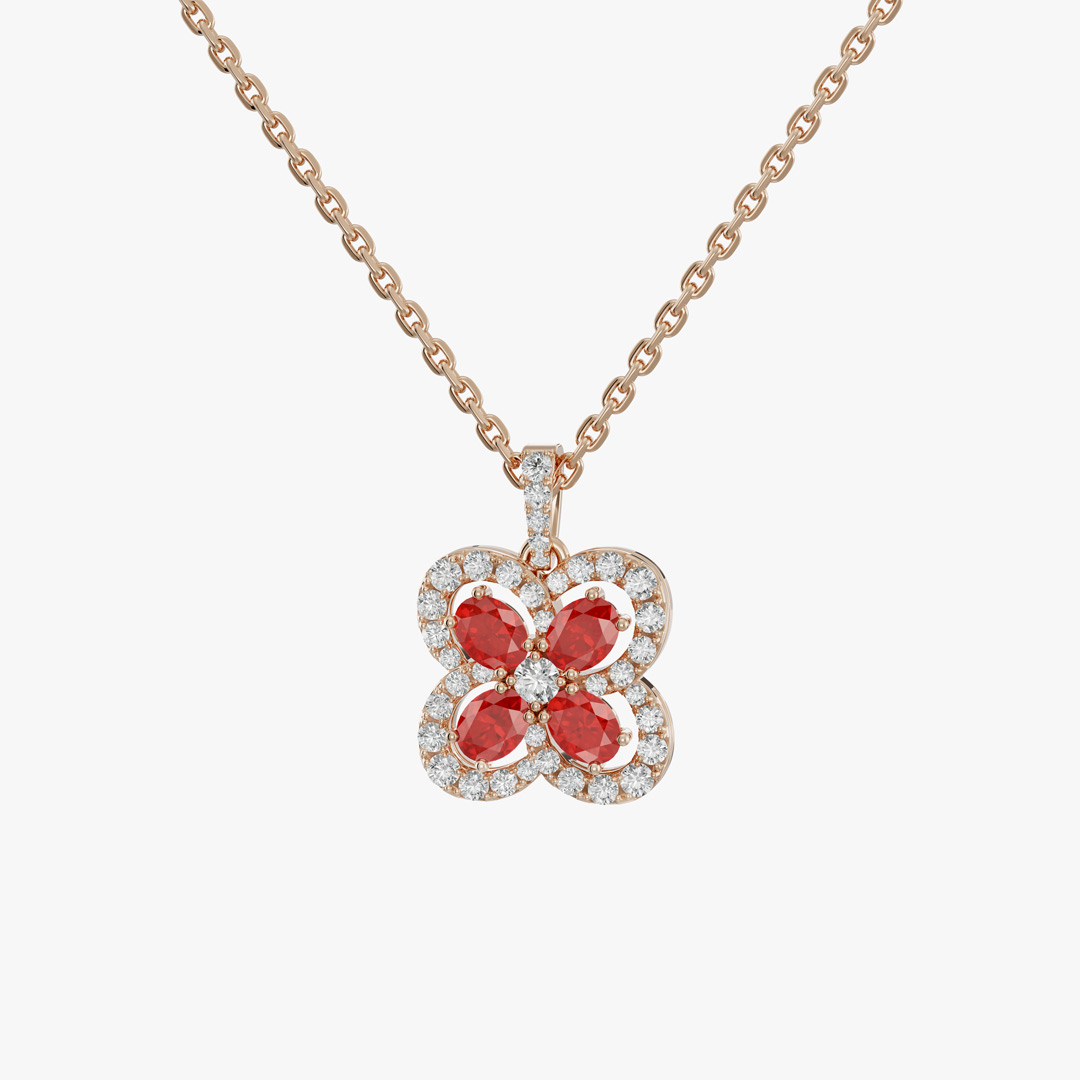 Hortensia Ruby Jewelry Pendant