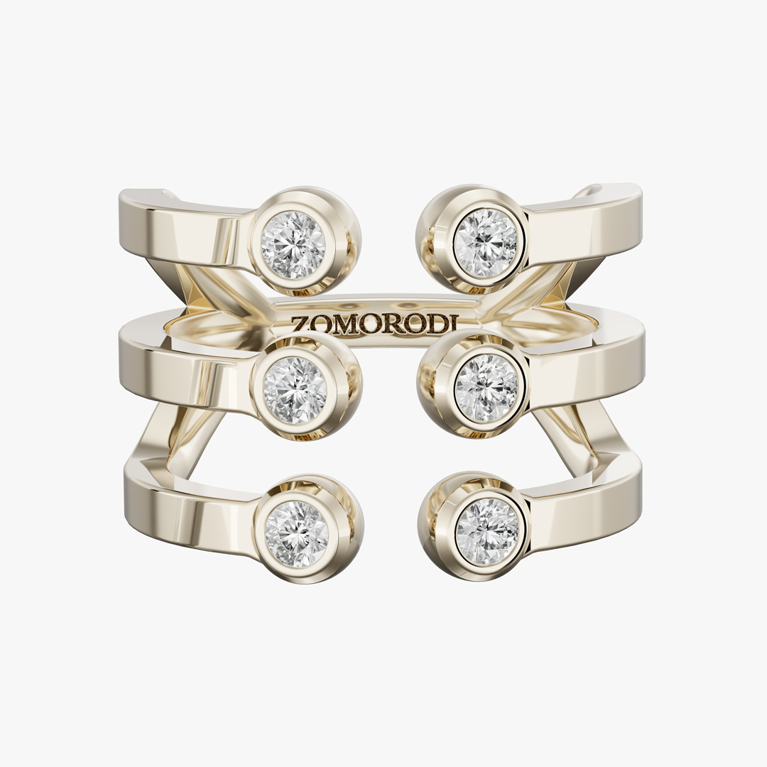 Big Alternating Diamond Ring
