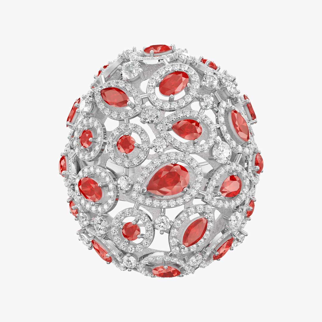 Ruby Galaxy Jewelry Ring