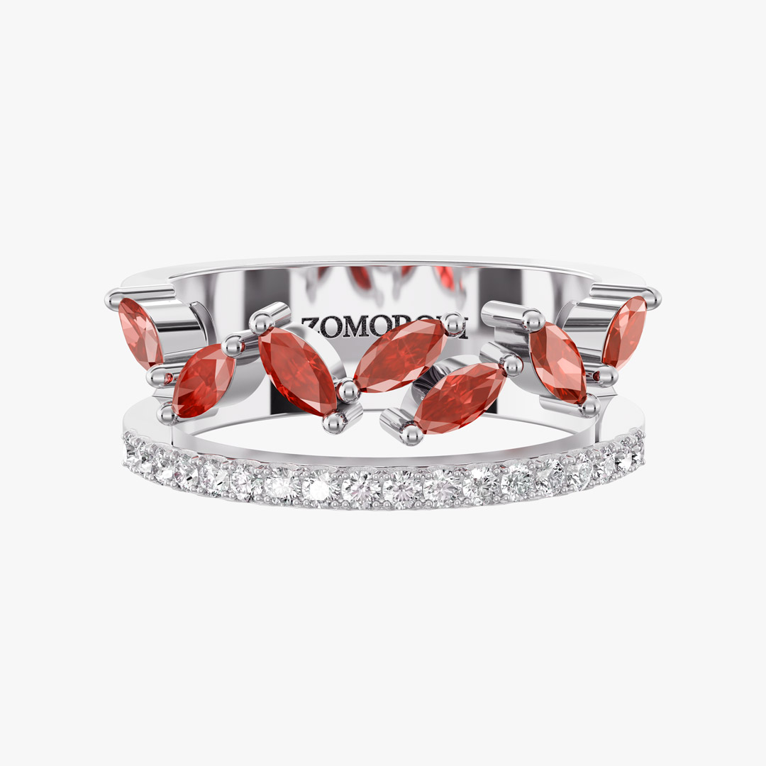 Red Beans Ruby Jewelry Ring