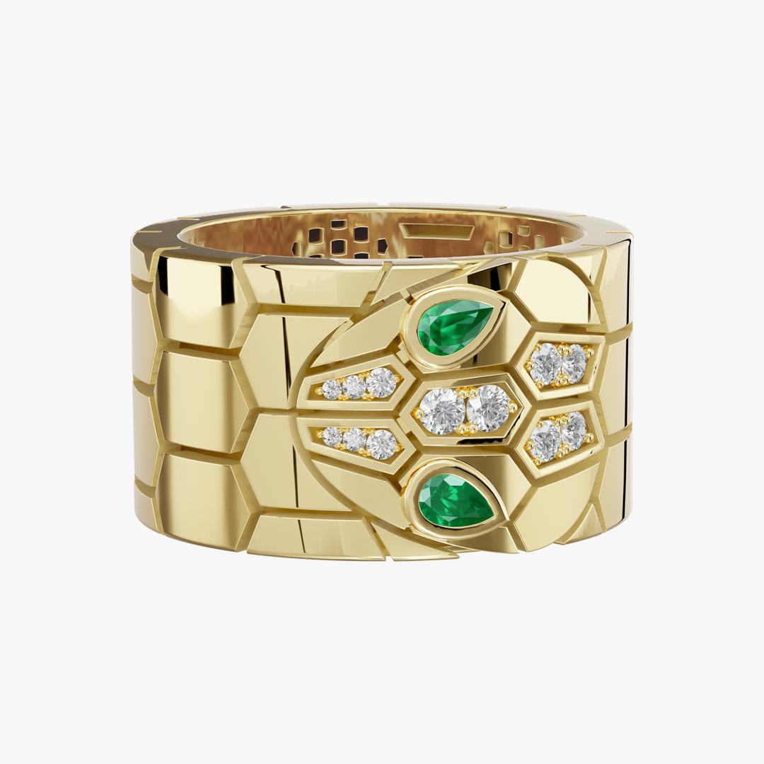 Viper Style Diamond Ring (Wide)
