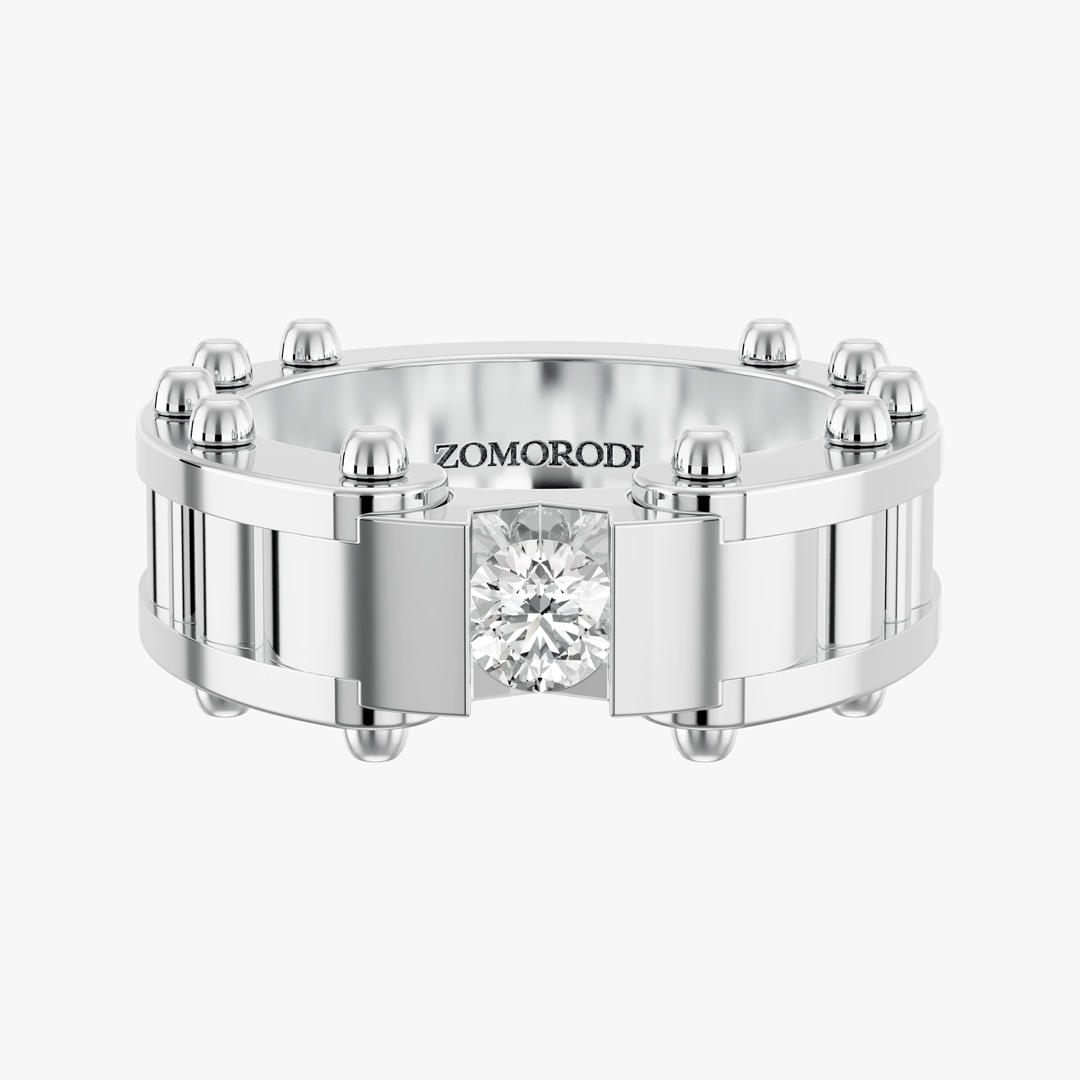 Alpha Men's Diamond Wedding Ring