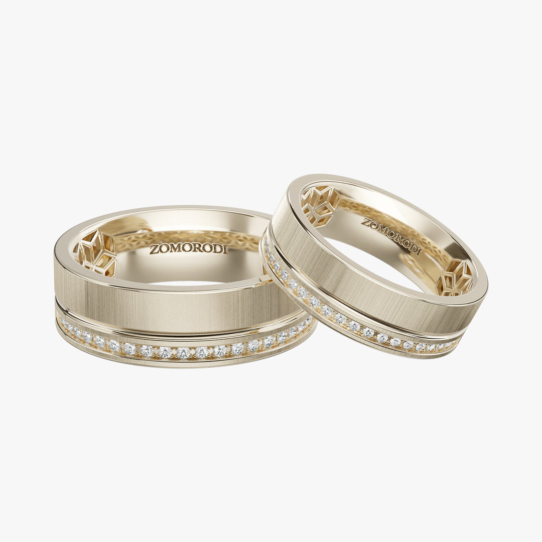 Alicia Diamond Matching Wedding Rings