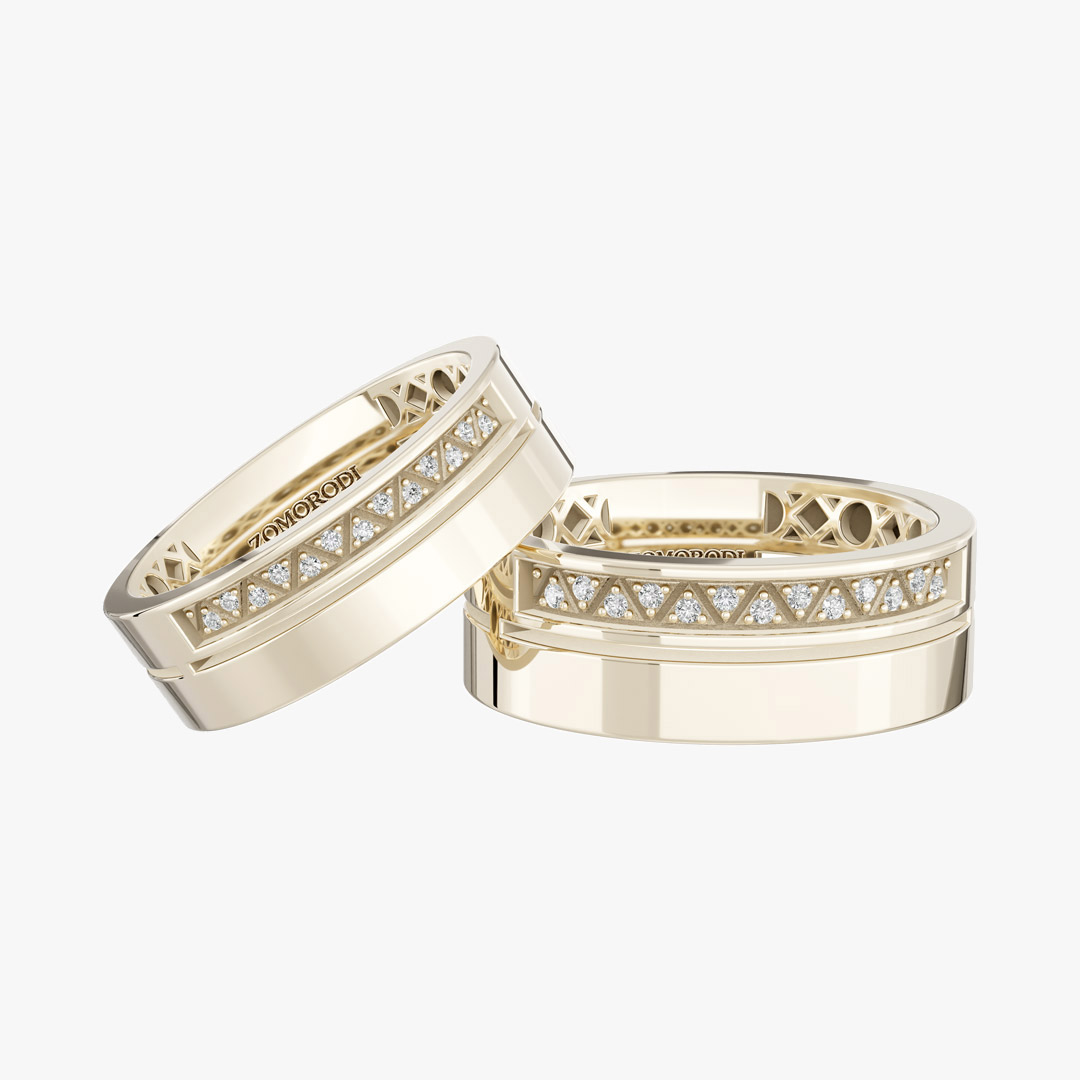 Ronika Diamond Matching Wedding Rings