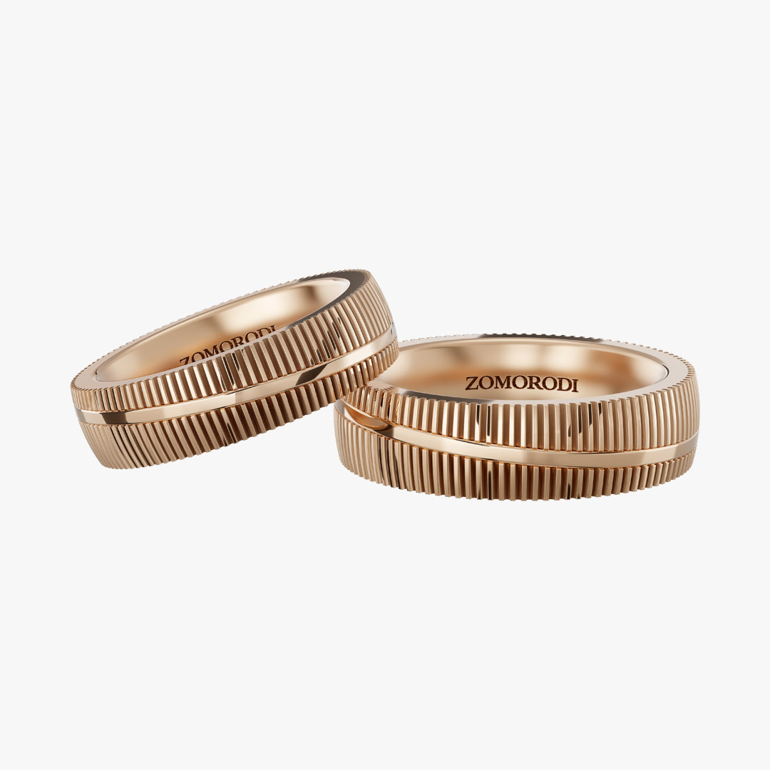 Porto Gold Matching Wedding Rings