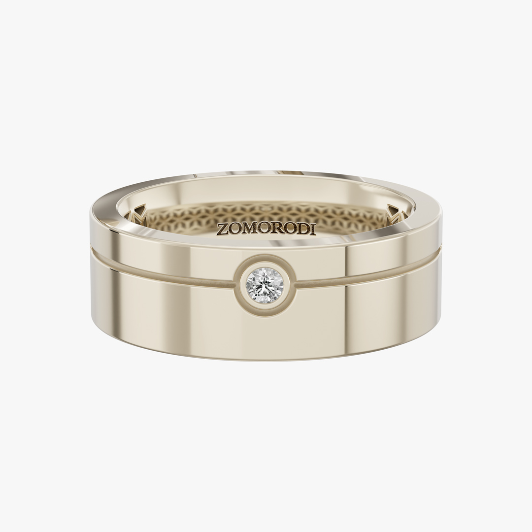 Ako Men's Solitaire Wedding Ring