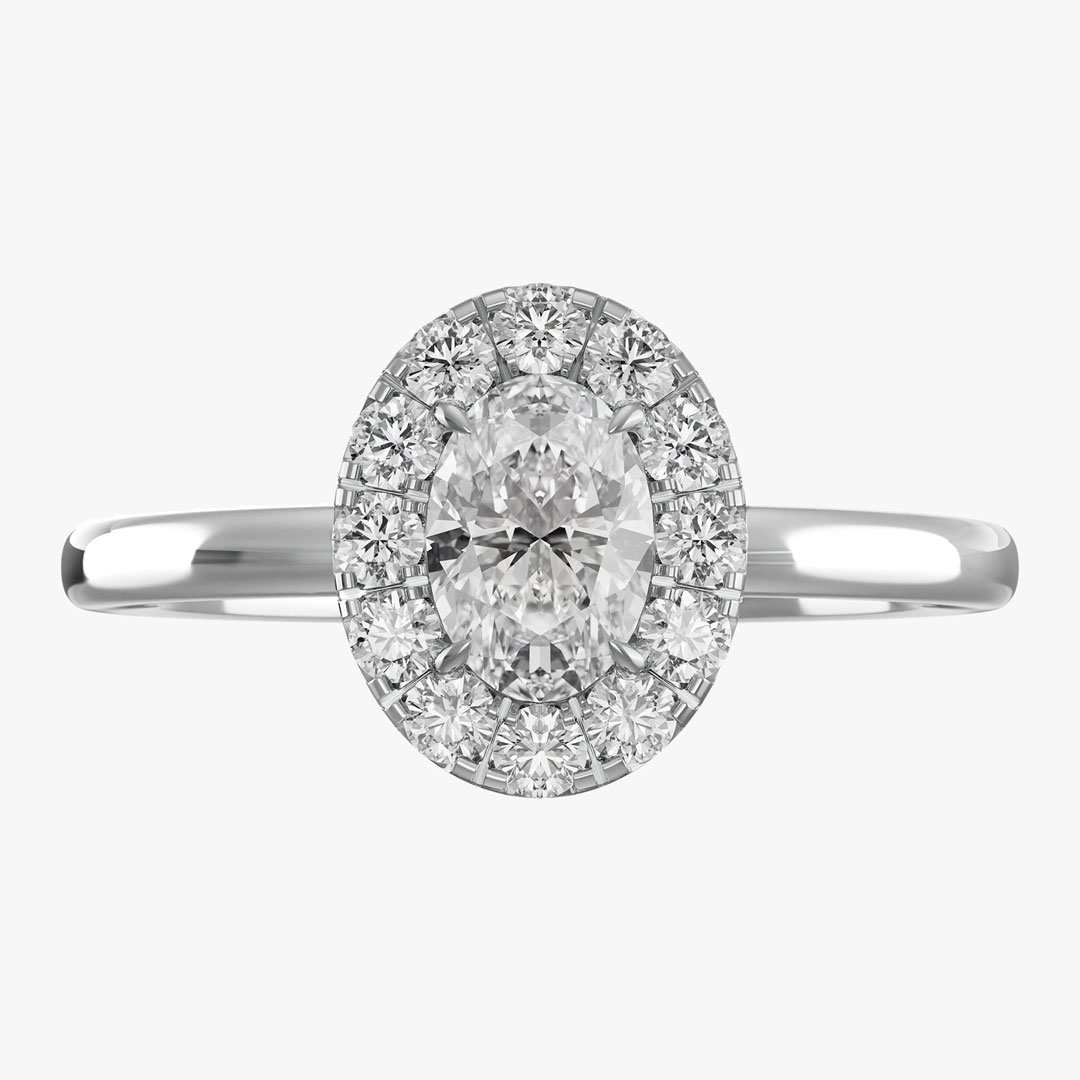 Fidelity Oval-Cut Solitaire Wedding Ring