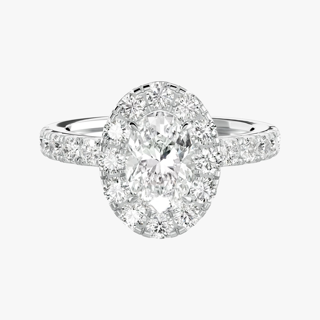 Fidelity Oval Diamond Wedding Ring (0.82 ct)