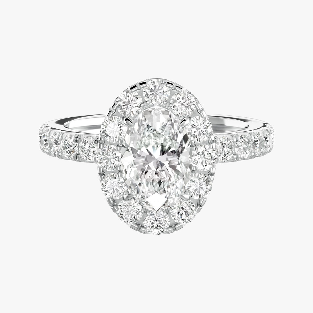 Fidelity Oval Diamond Wedding Ring (0.90 ct)
