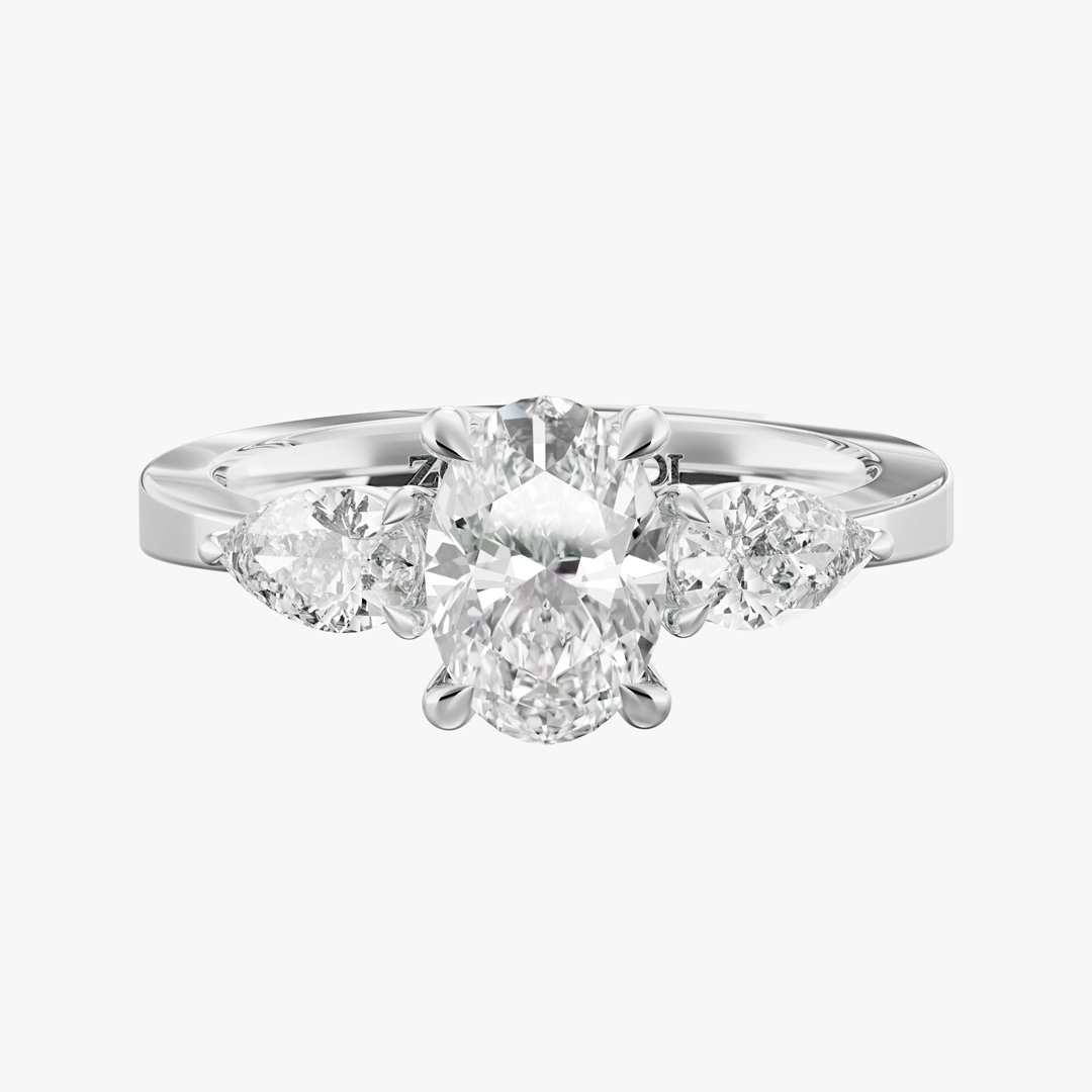 Enigma Pear and Oval-Cut Wedding Ring