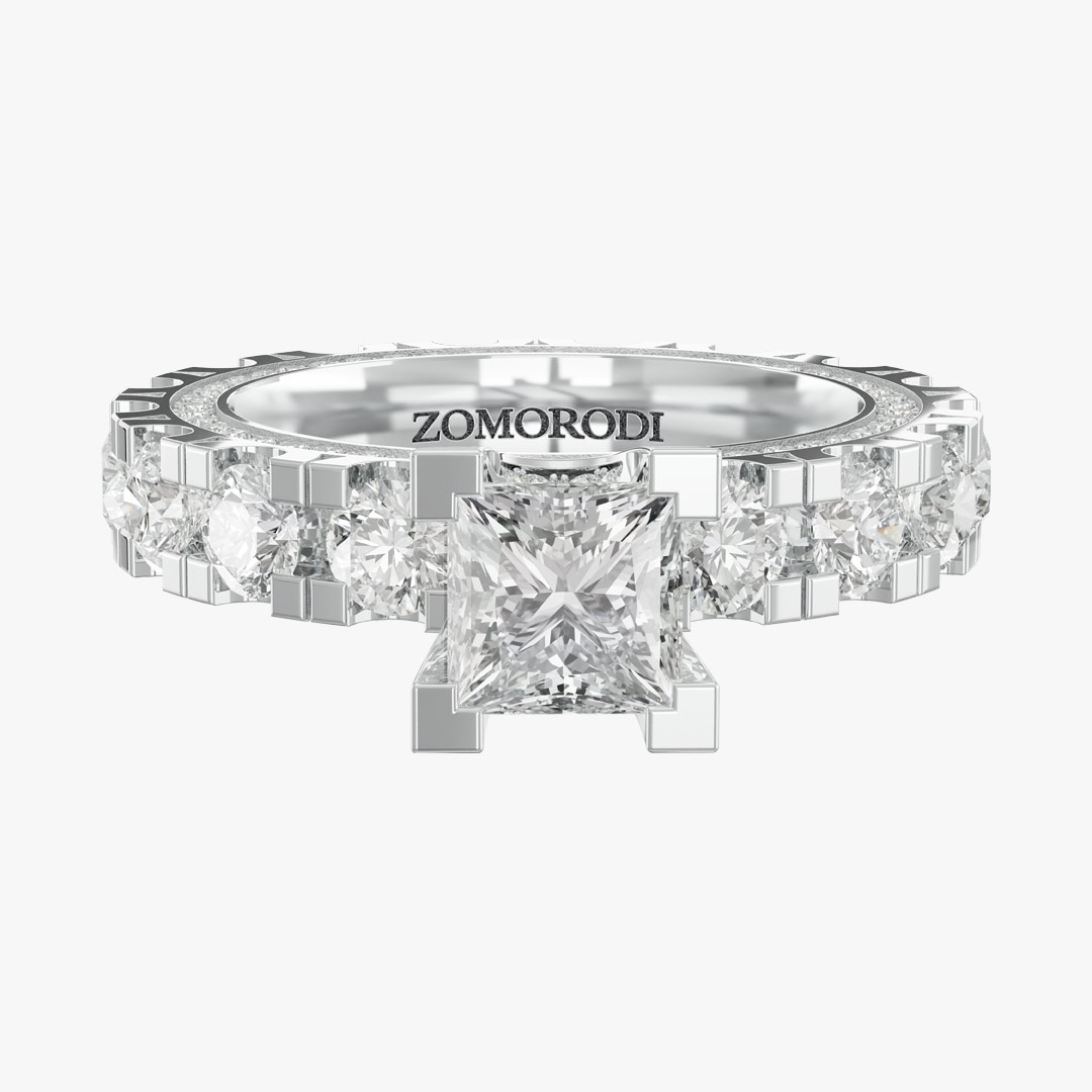 Princess-Cut Solitaire Pure Eminent Wedding Ring