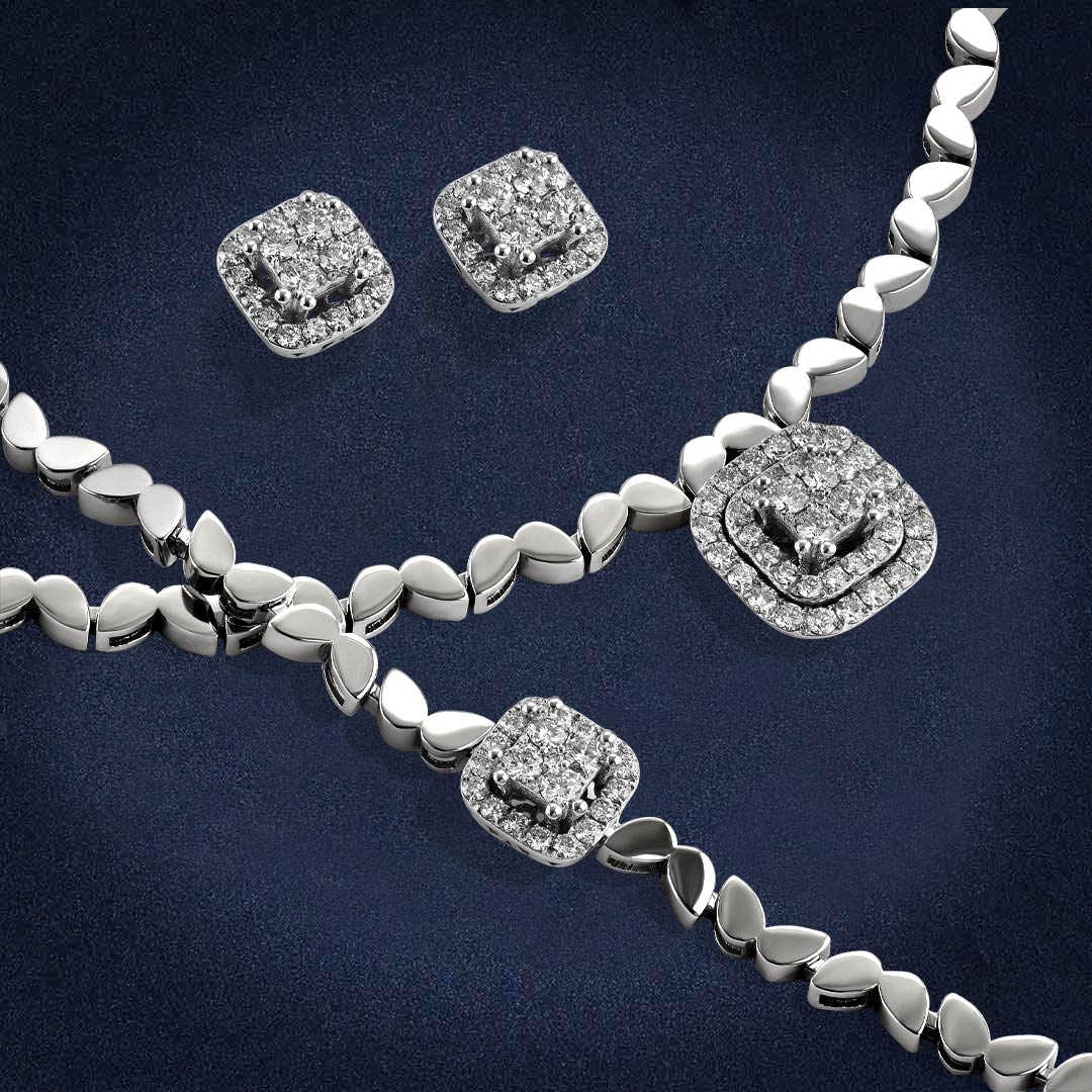 White Paradise Diamond Jewelry Set
