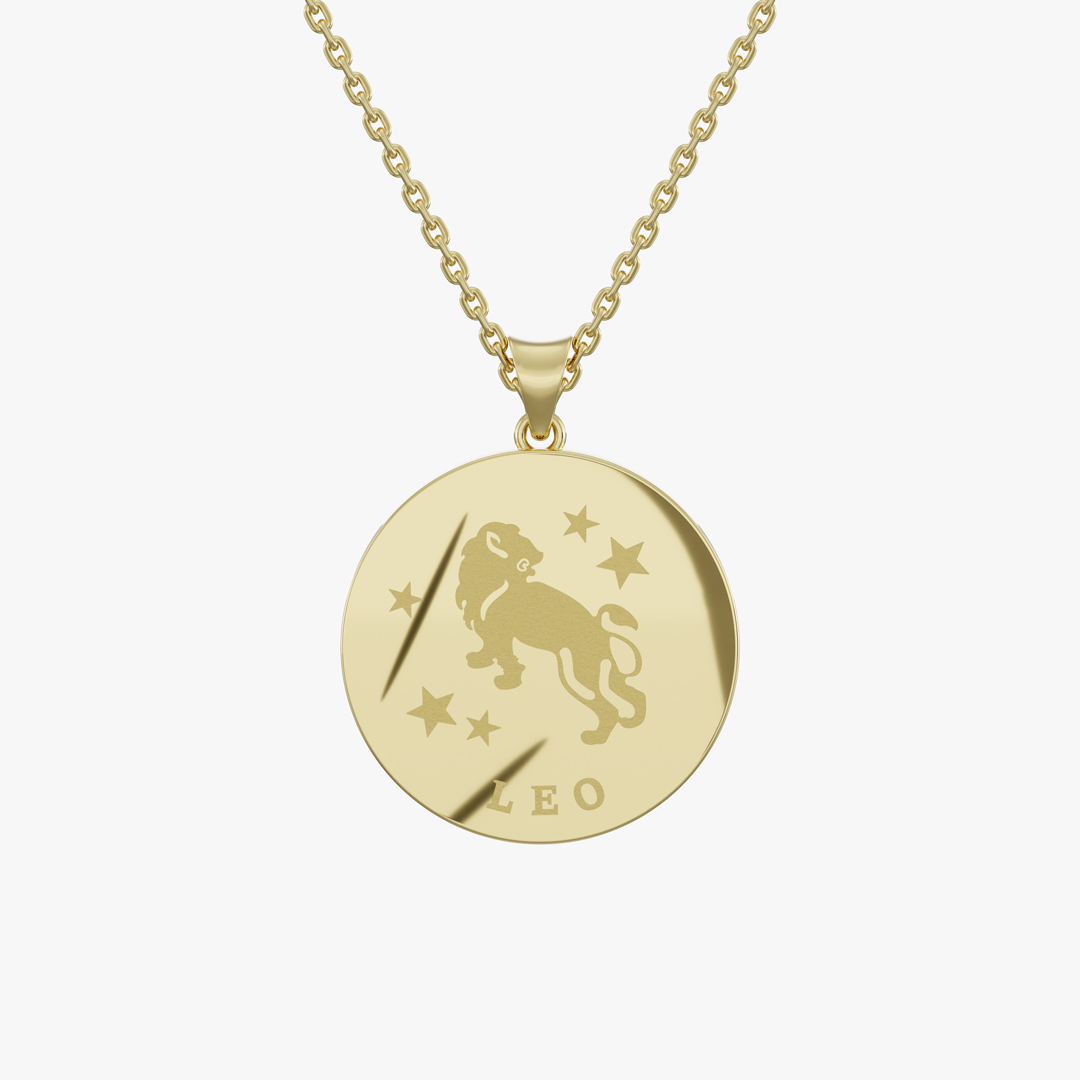 Leo Birth Month Gold Pendant