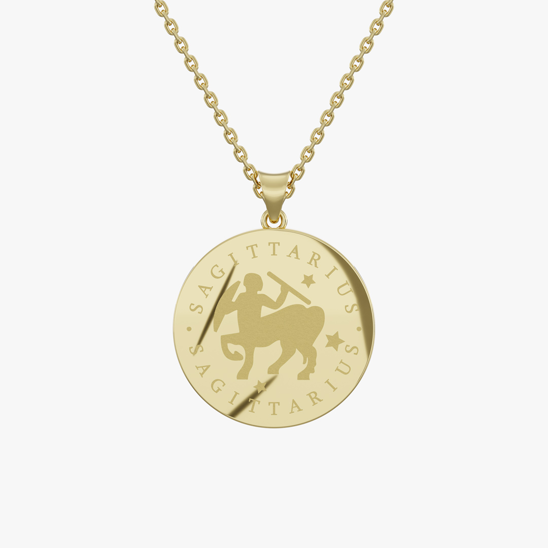 Sagittarius Birth Month Gold Pendant