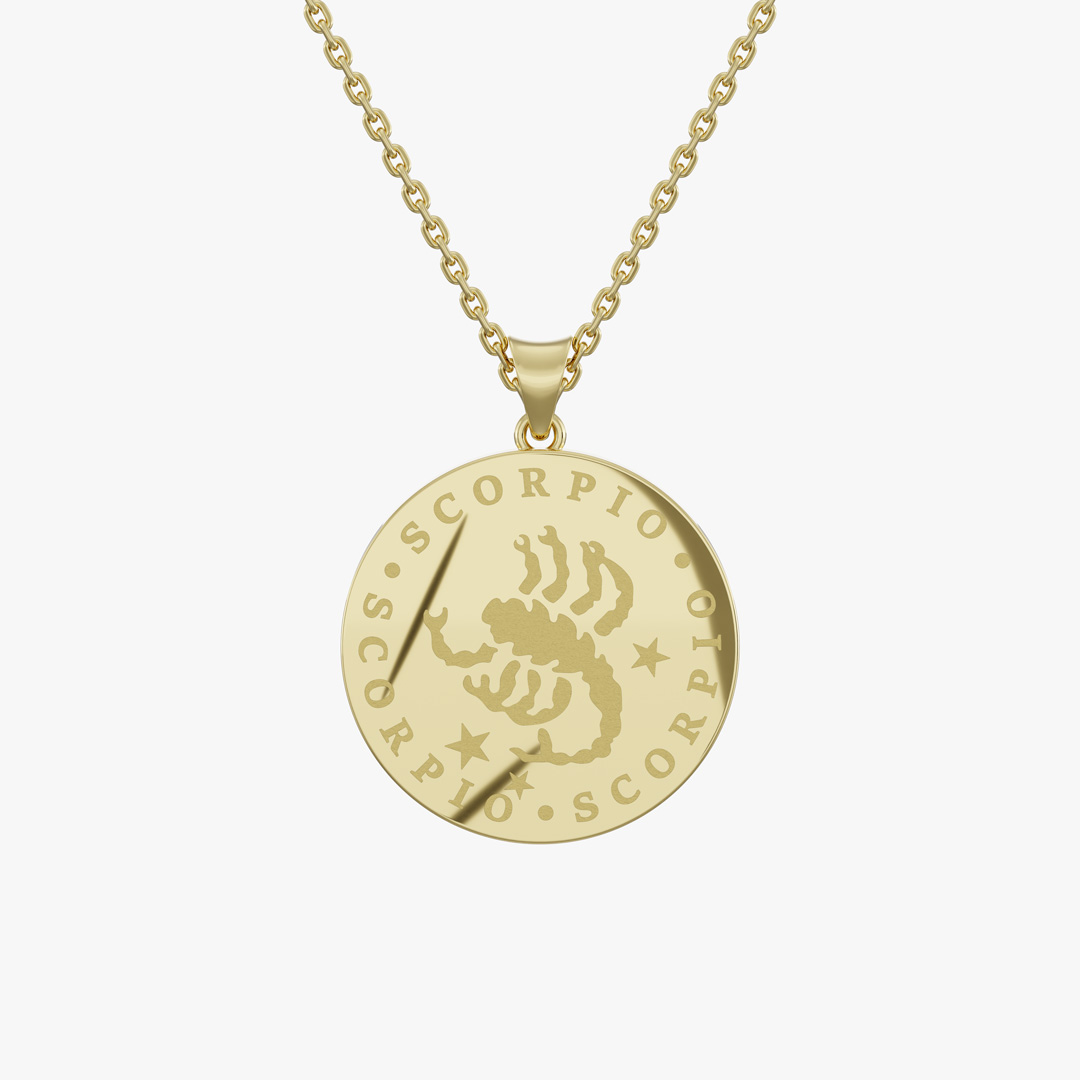 Scorpio Birth Month Gold Pendant