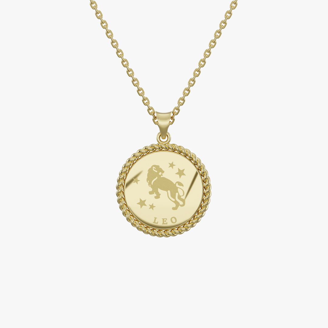 Leo Birth Month Gold Pendant