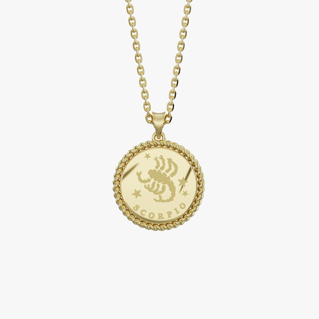 Scorpio Birth Month Gold Pendant