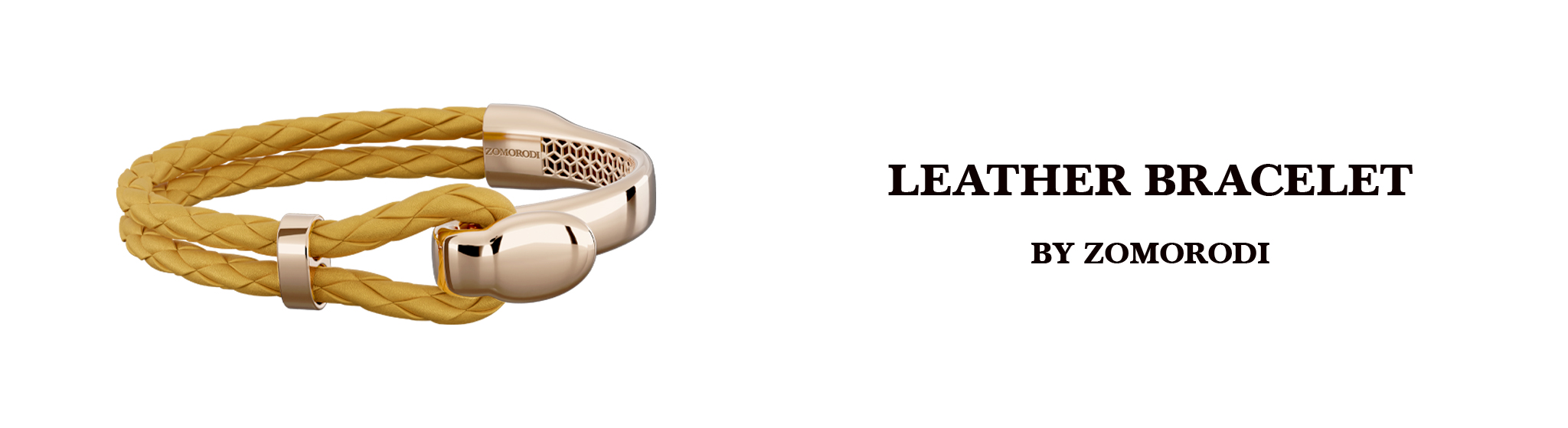 Gold and Leather Bracelets